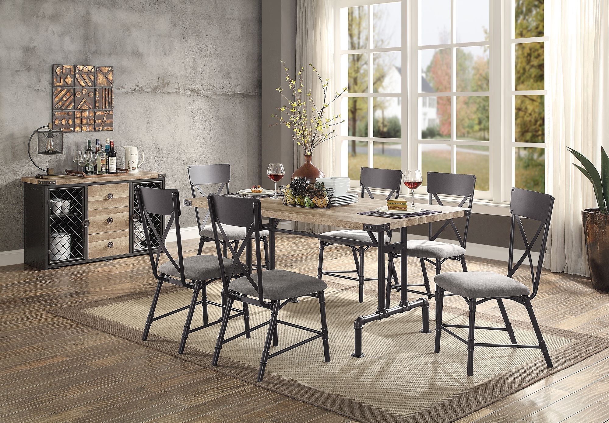 Edina Fabric/Metal Dining Side Chair