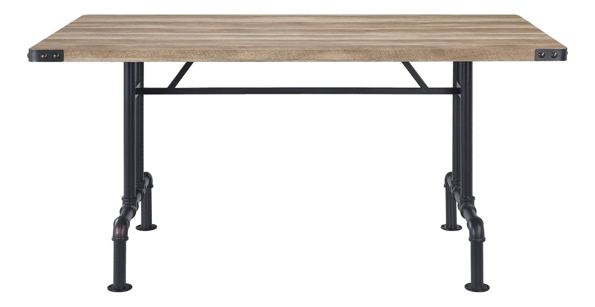 Edina Wood/Metal Rectangular Dining Table