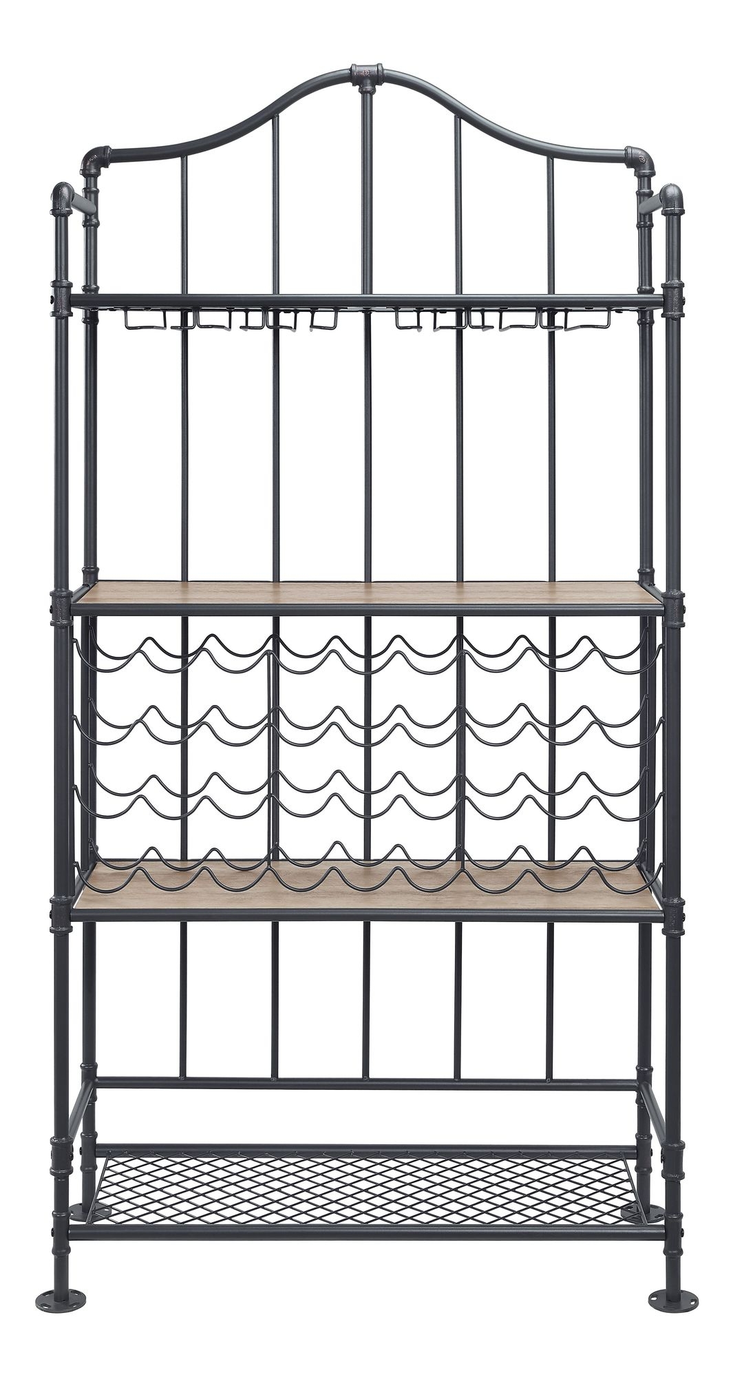 Edina Wood/Metal Wine Cabinet