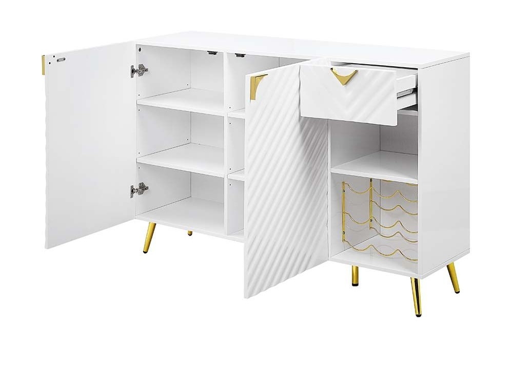 Gaines Wood/Metal Server w/2 Doors & Drawer
