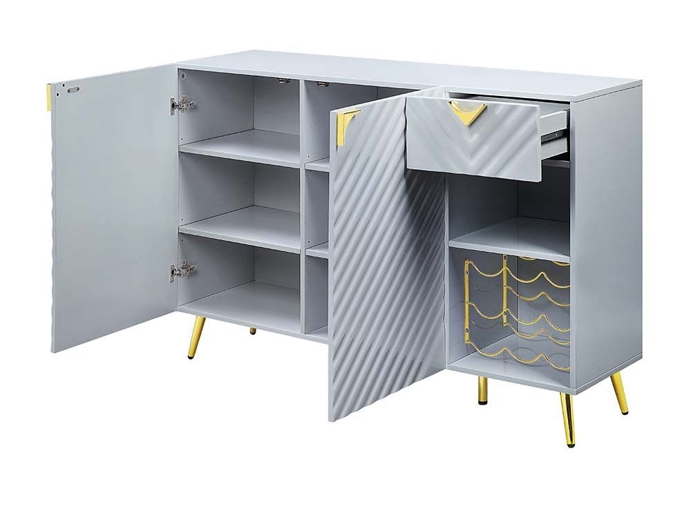 Gaines Wood/Metal Server w/2 Doors & Drawer