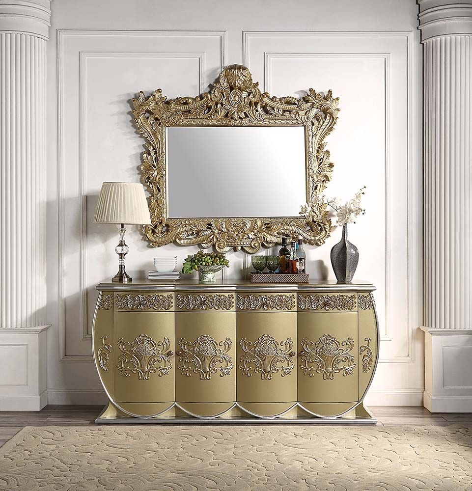 Bernadette Wood Server w/4 Doors & 4 Drawers