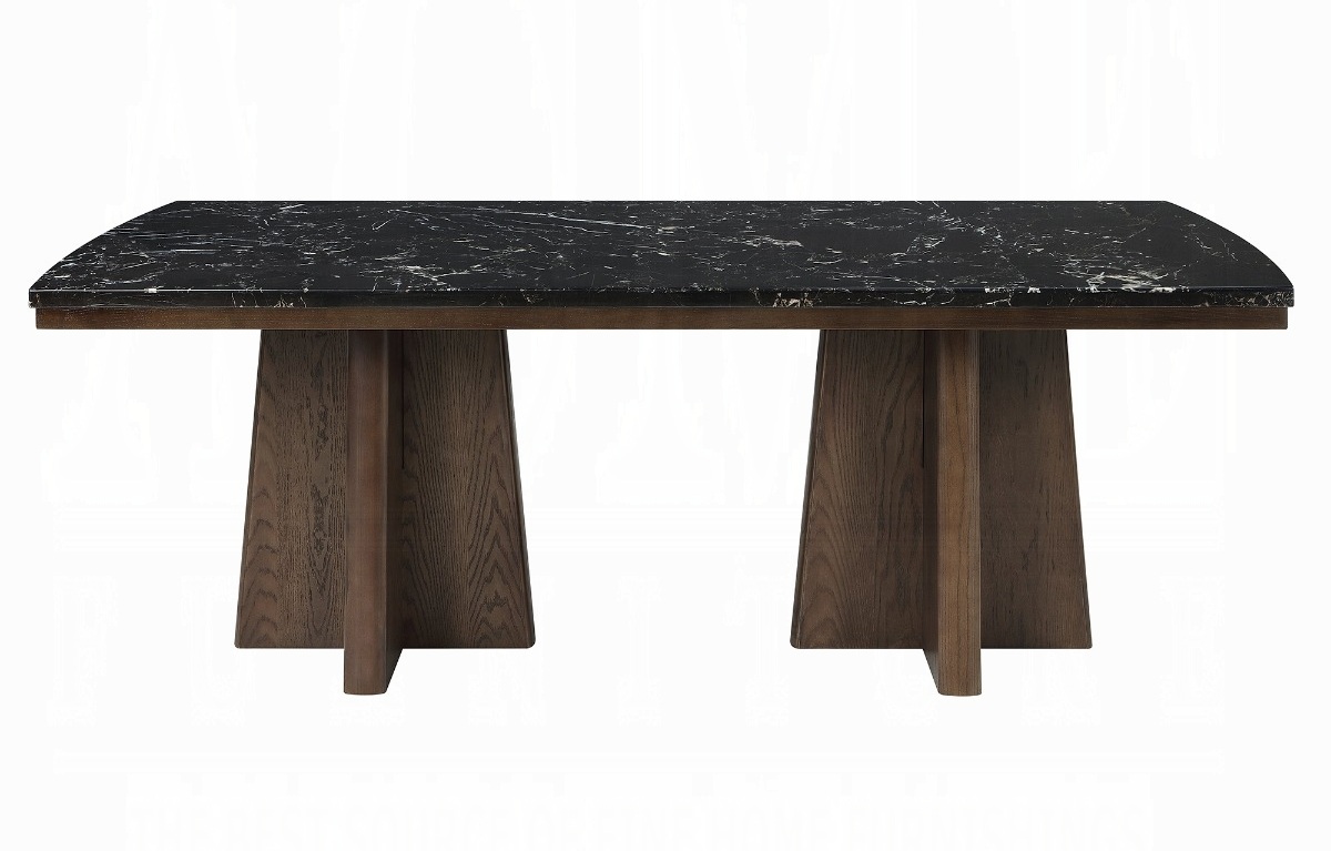 Estella Rectangular Dining Table with Marble Top