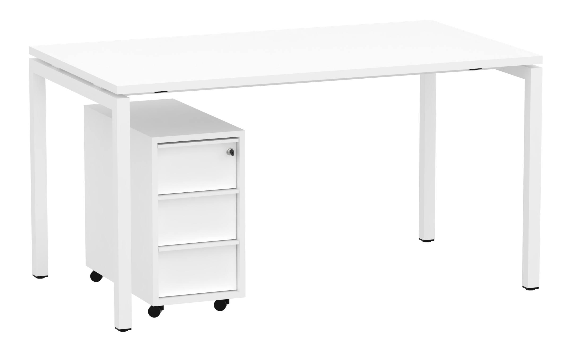 WRS Nova U 55.1" Plain Sliding Top Office Desk