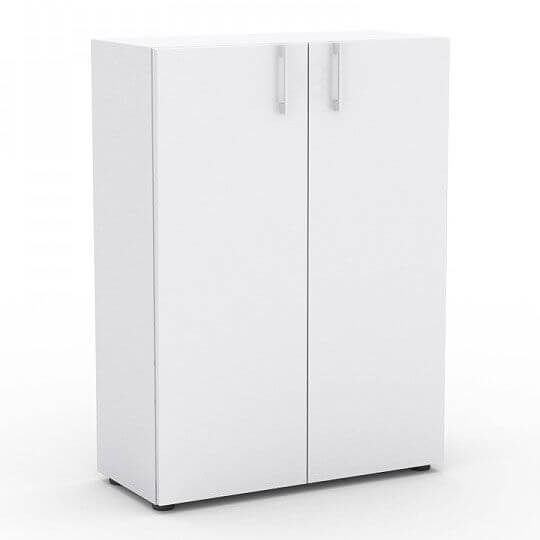 Nova Basic Office White Cabinet With 2 Doors And 2 Shelves