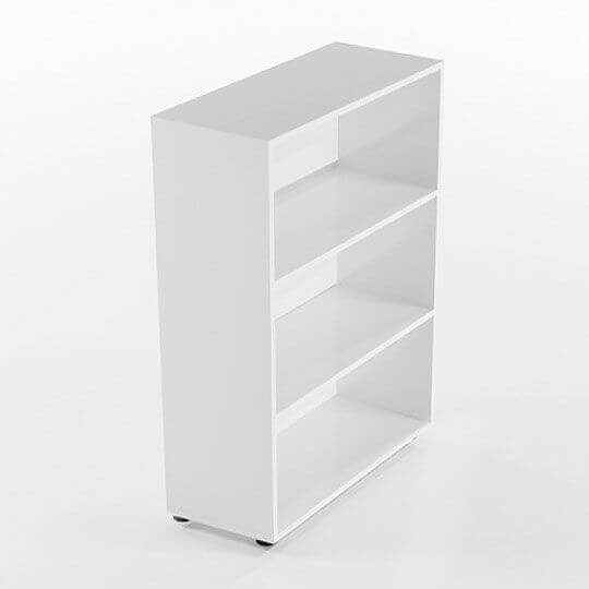 Nova Basic White Bookcase With 2 Shelves