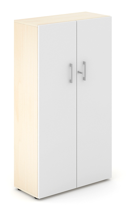 NARBUTAS Nova Basic Cabinet White 2 Doors And Sand Ash Wood