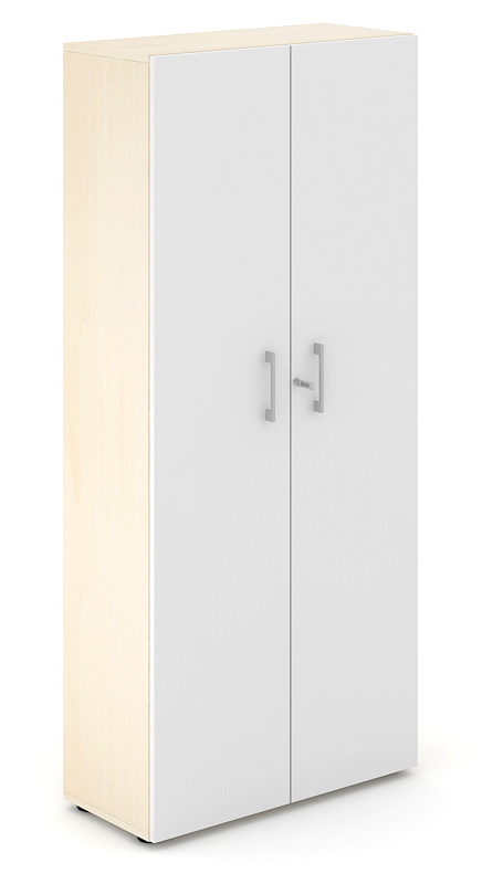 NARBUTAS Nova Basic Cabinet White 2 Doors And Sand Ash Wood
