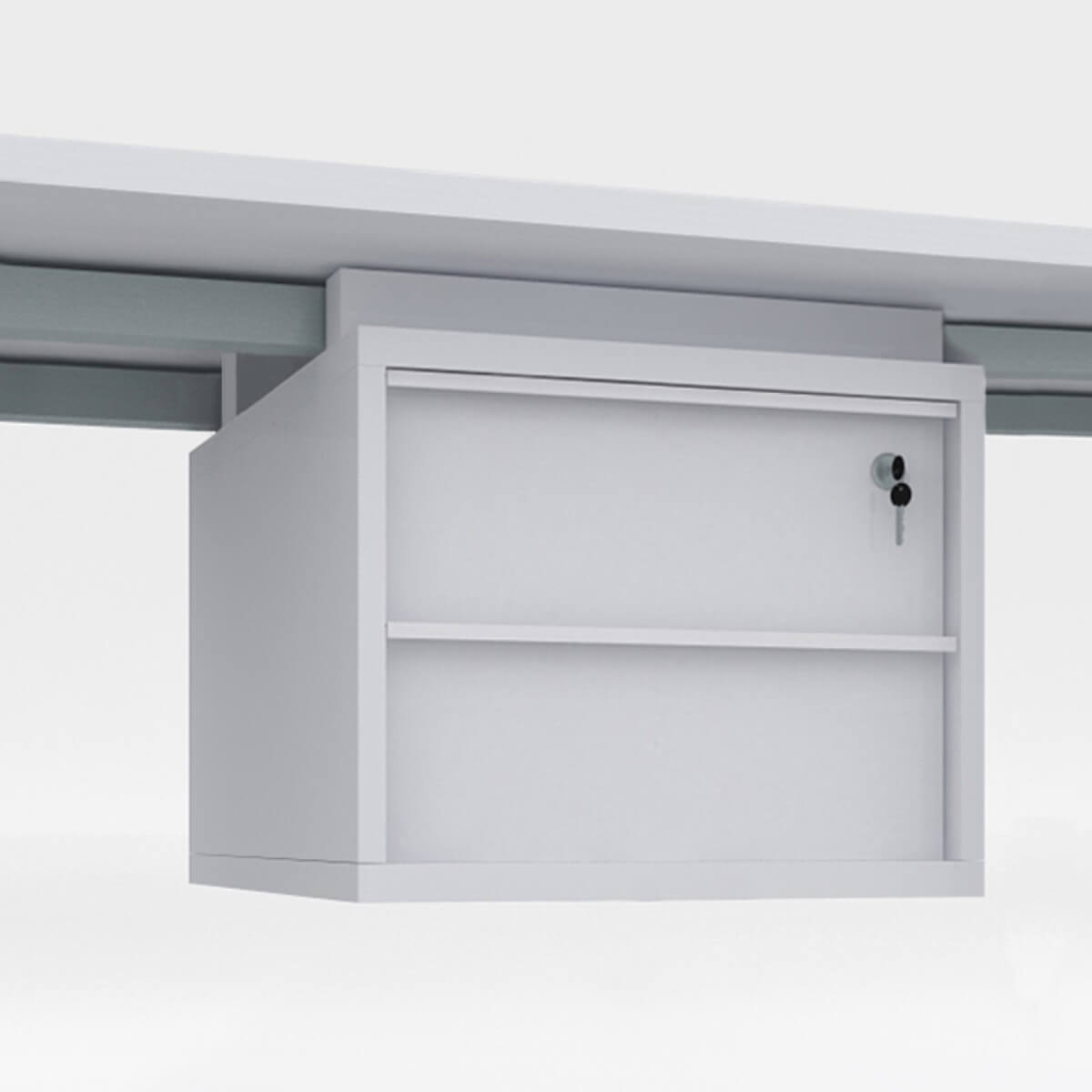 NARBUTAS Nova Fixed Pedestal w/2 Drawers & Central Locking