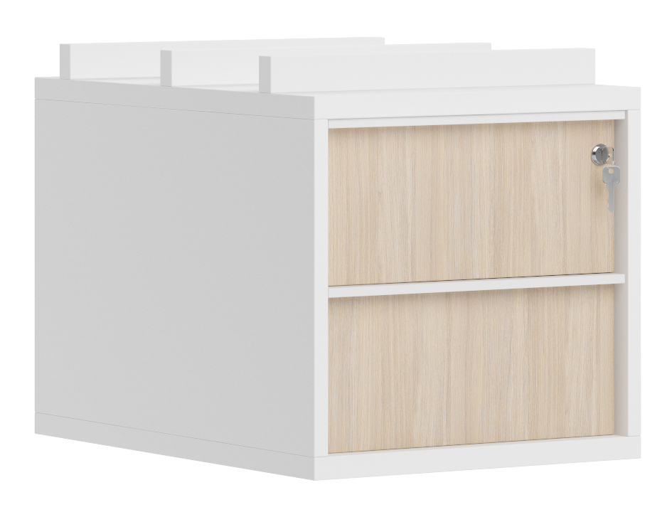 Nova Rectangular 2-Desk Bench Pedestal