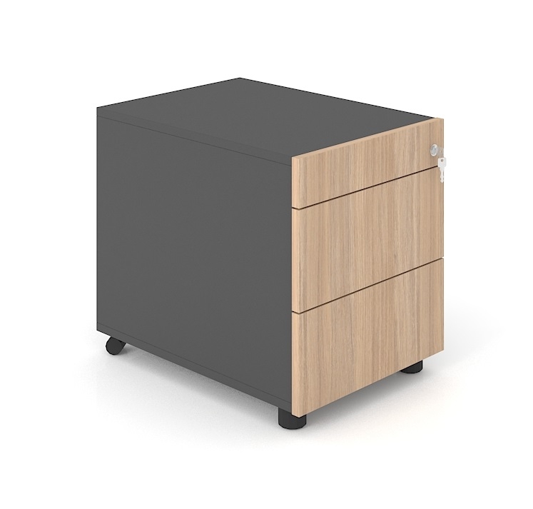 NARBUTAS Nova Mobile Pedestal With Silent Close