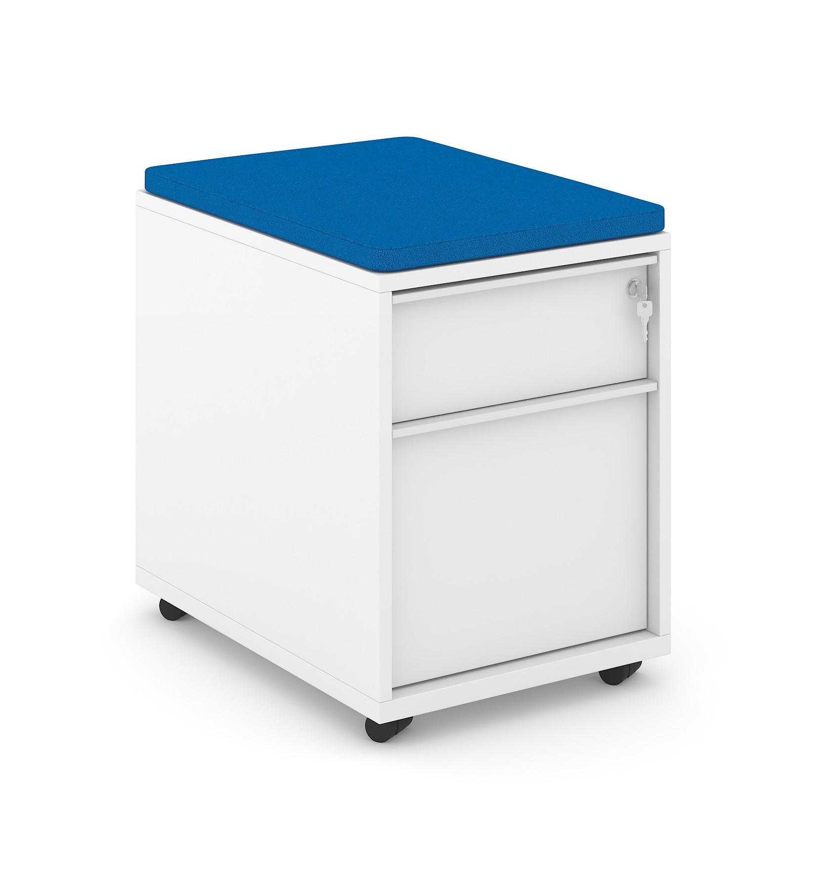 Nova W16.9" Mobile Pedestal w/2 Drawers & Central Locking