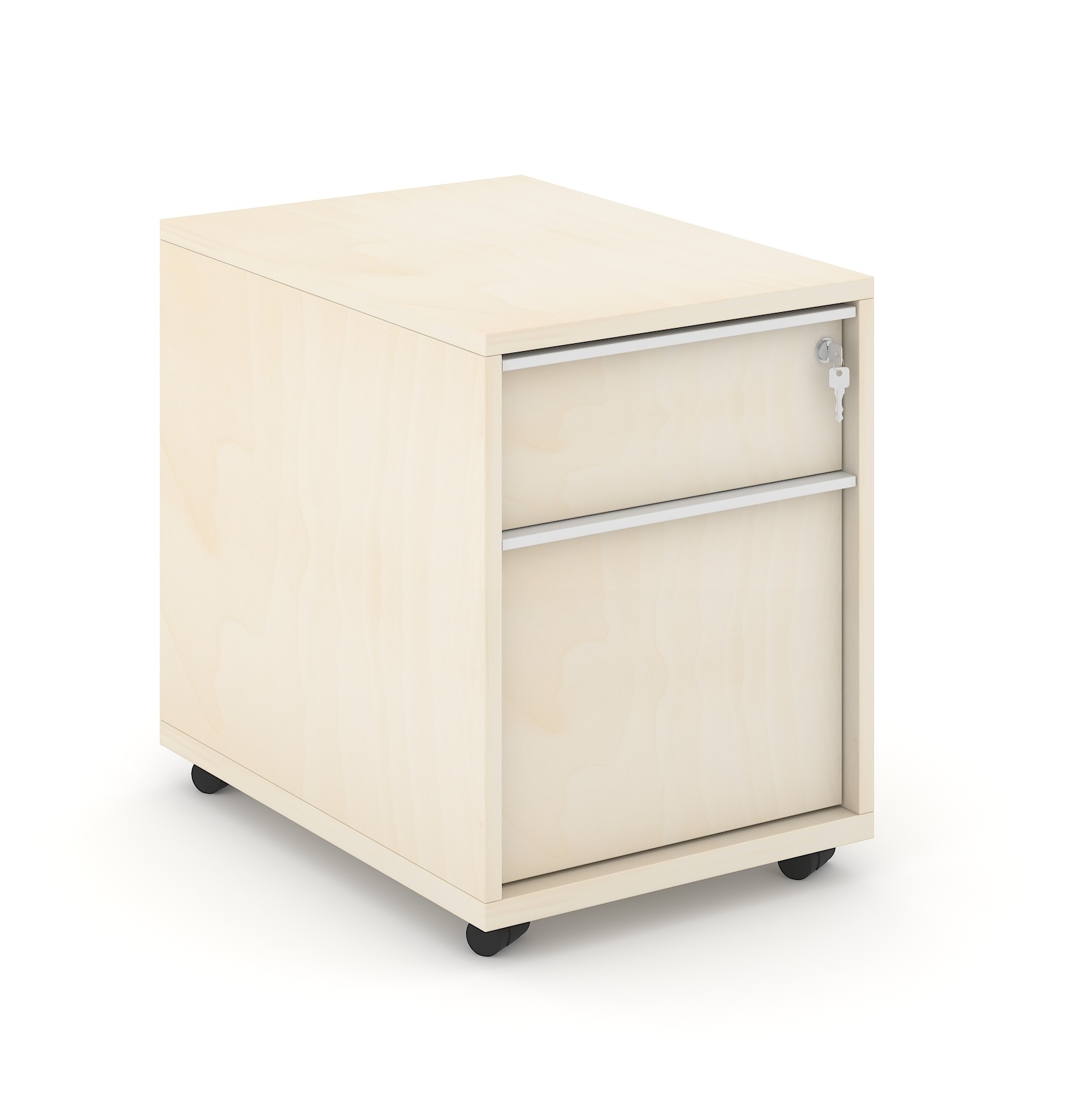 Nova W16.9" Mobile Pedestal w/2 Drawers & Central Locking