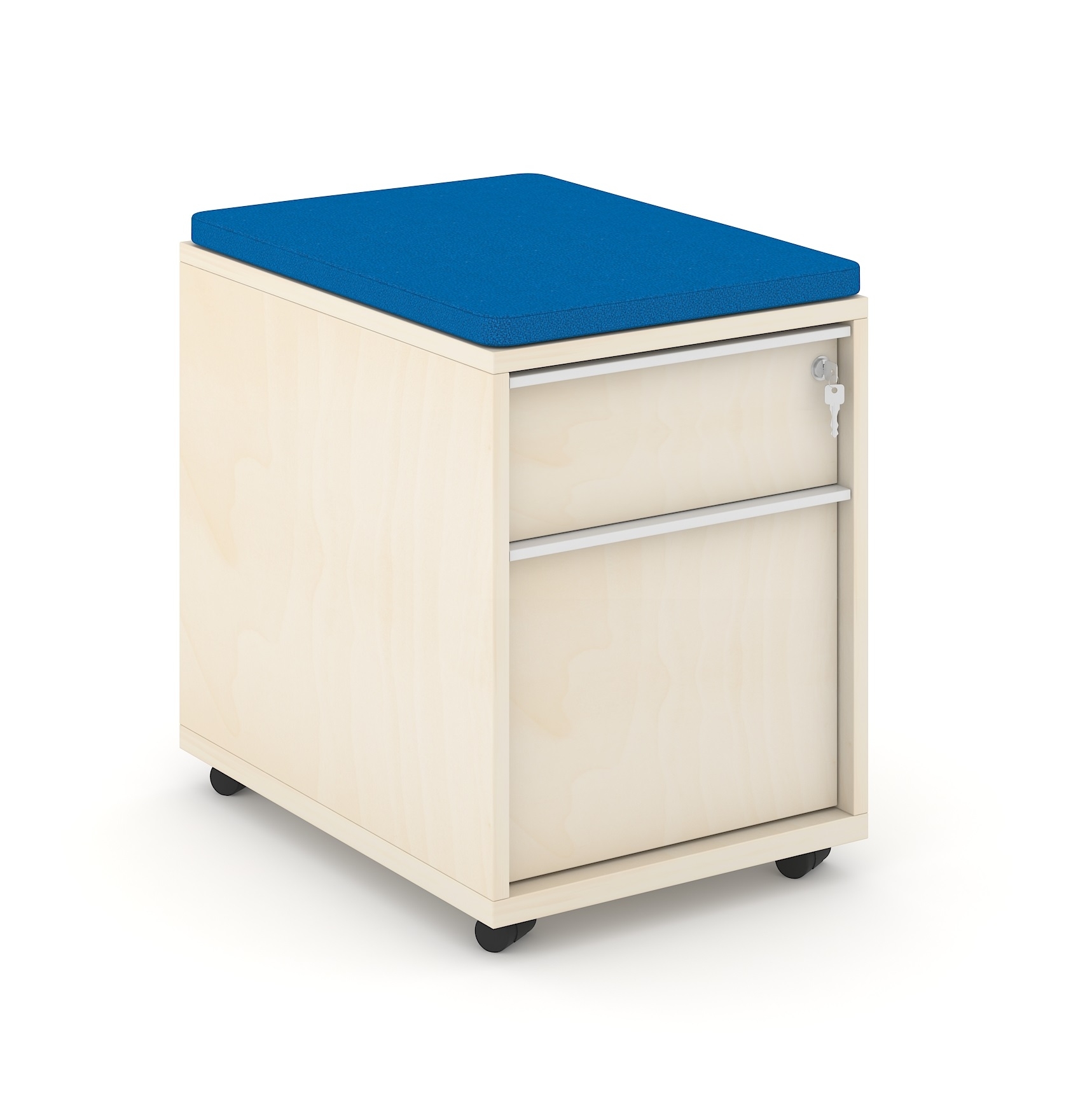 Nova W16.9" Mobile Pedestal w/2 Drawers & Central Locking