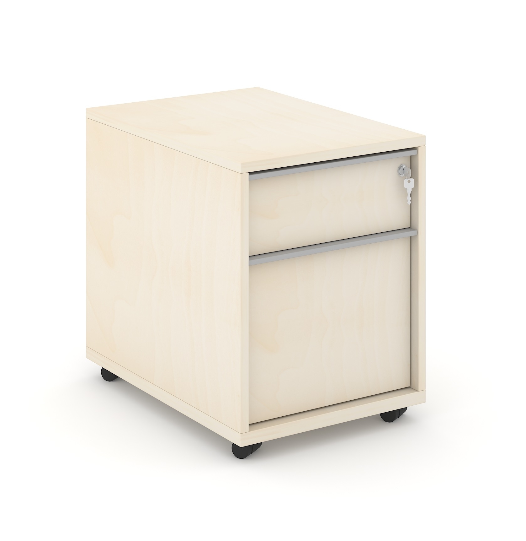 Nova W16.9" Mobile Pedestal w/2 Drawers & Central Locking