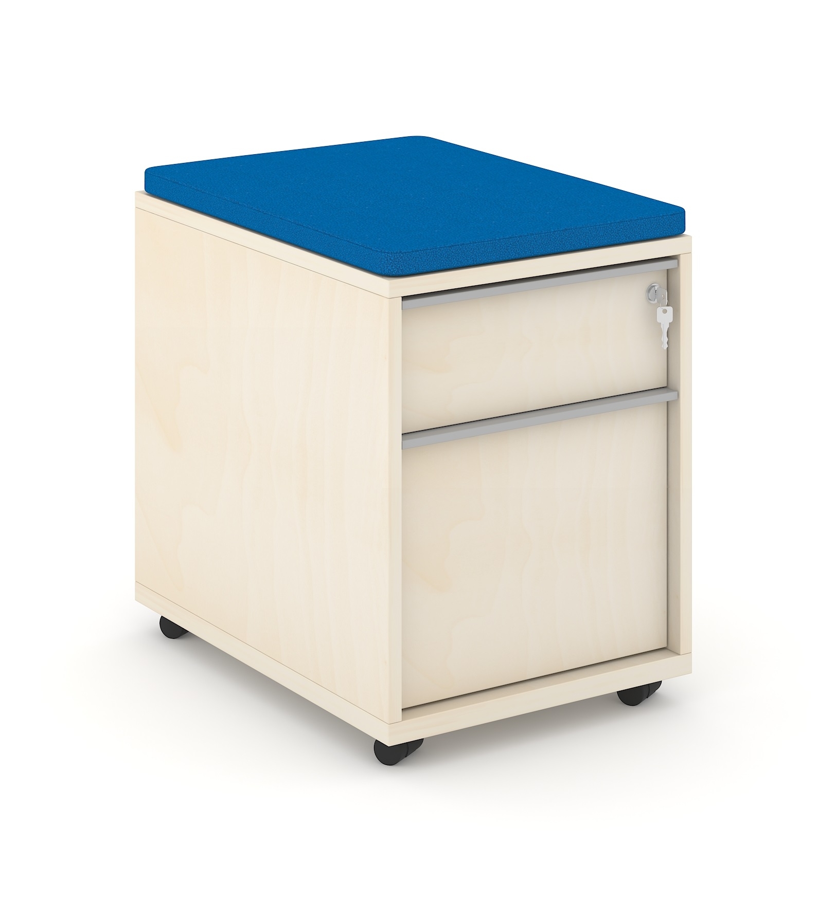 Nova W16.9" Mobile Pedestal w/2 Drawers & Central Locking