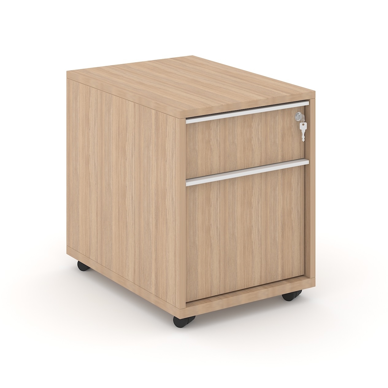 Nova W16.9" Mobile Pedestal w/2 Drawers & Central Locking