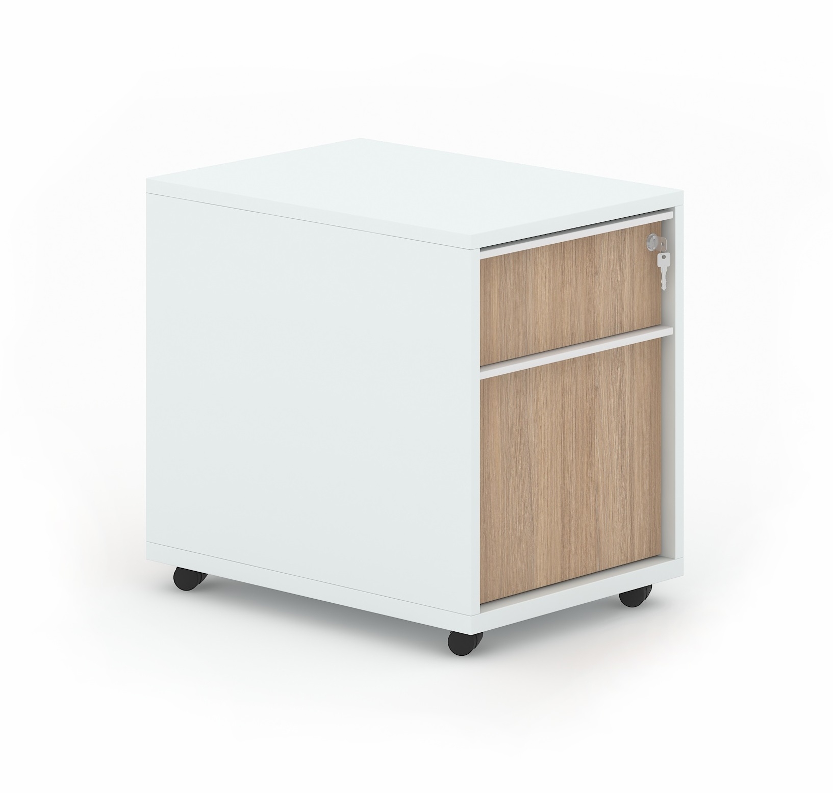 Nova W16.9" Mobile Pedestal w/2 Drawers & Central Locking