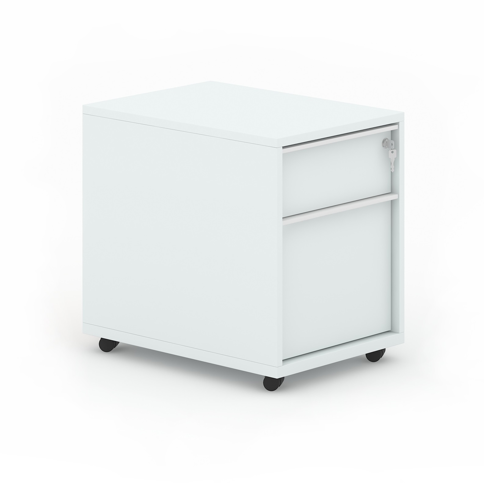 Nova W16.9" Mobile Pedestal w/2 Drawers & Central Locking