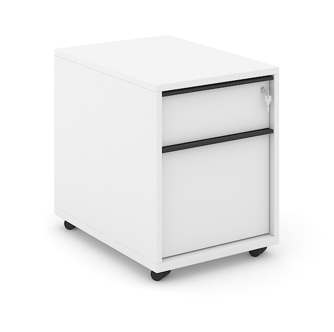 Nova W16.9" Mobile Pedestal w/2 Drawers & Central Locking