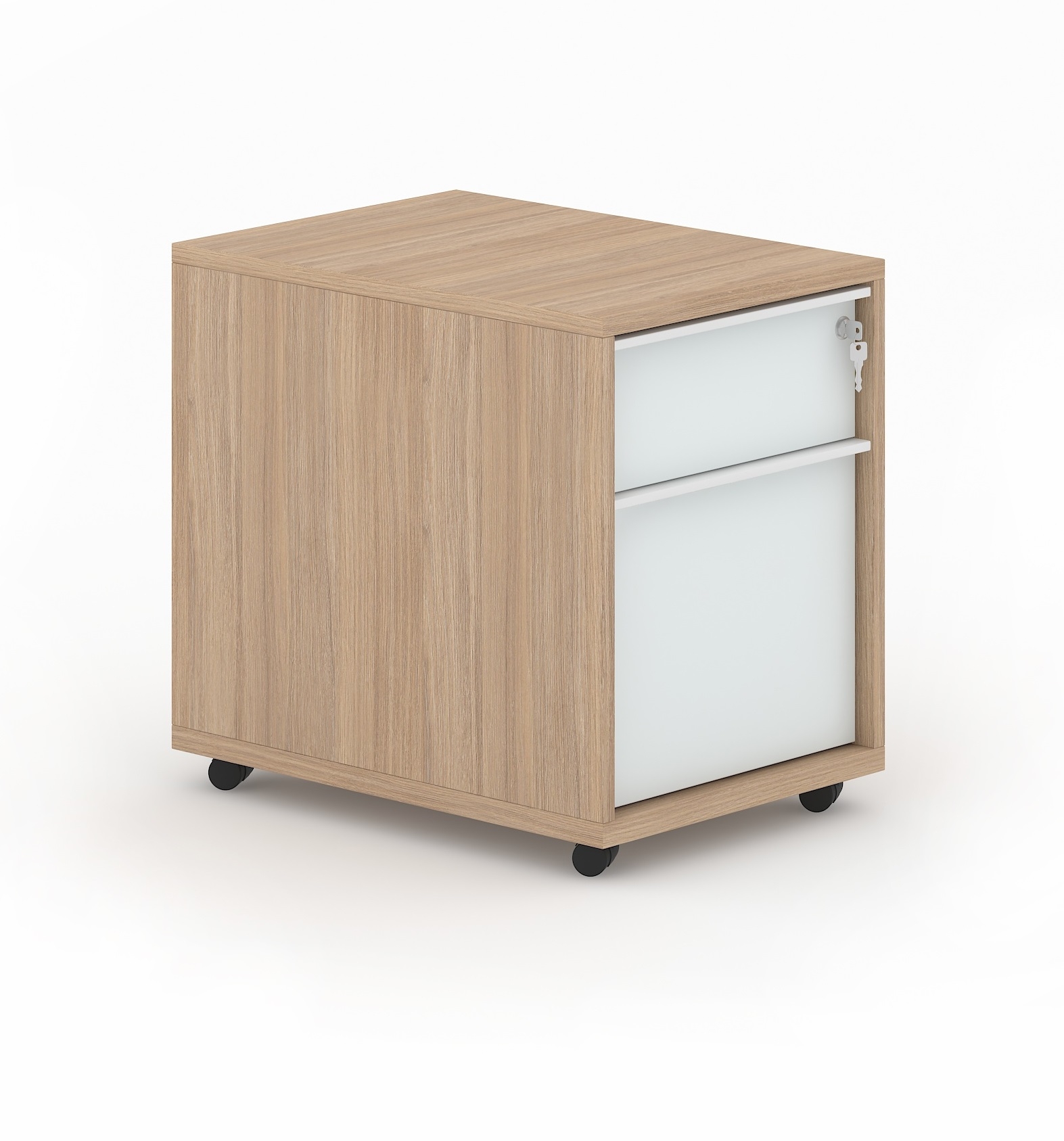Nova W16.9" Mobile Pedestal w/2 Drawers & Central Locking