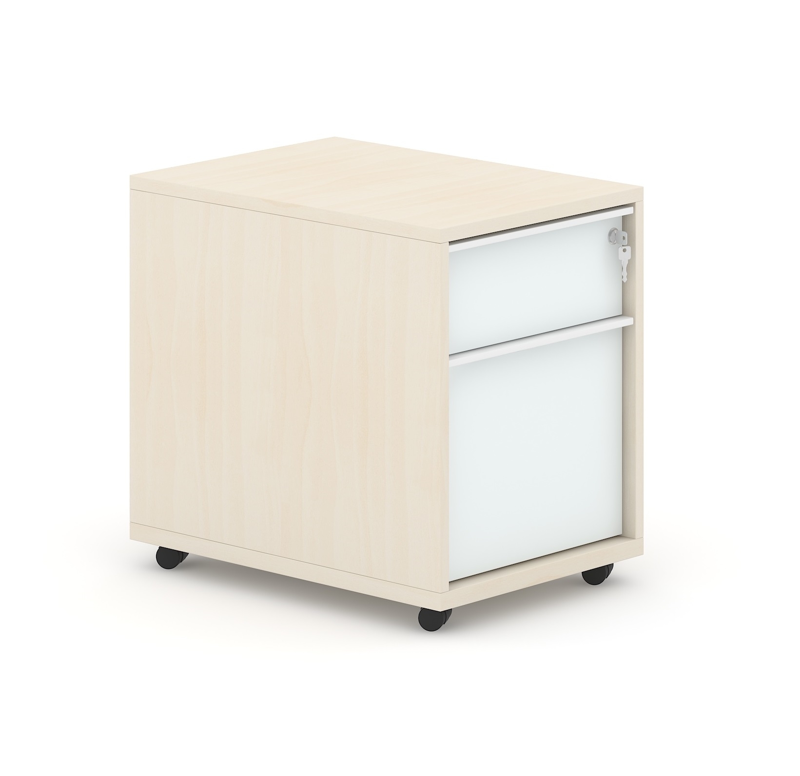 Nova W16.9" Mobile Pedestal w/2 Drawers & Central Locking
