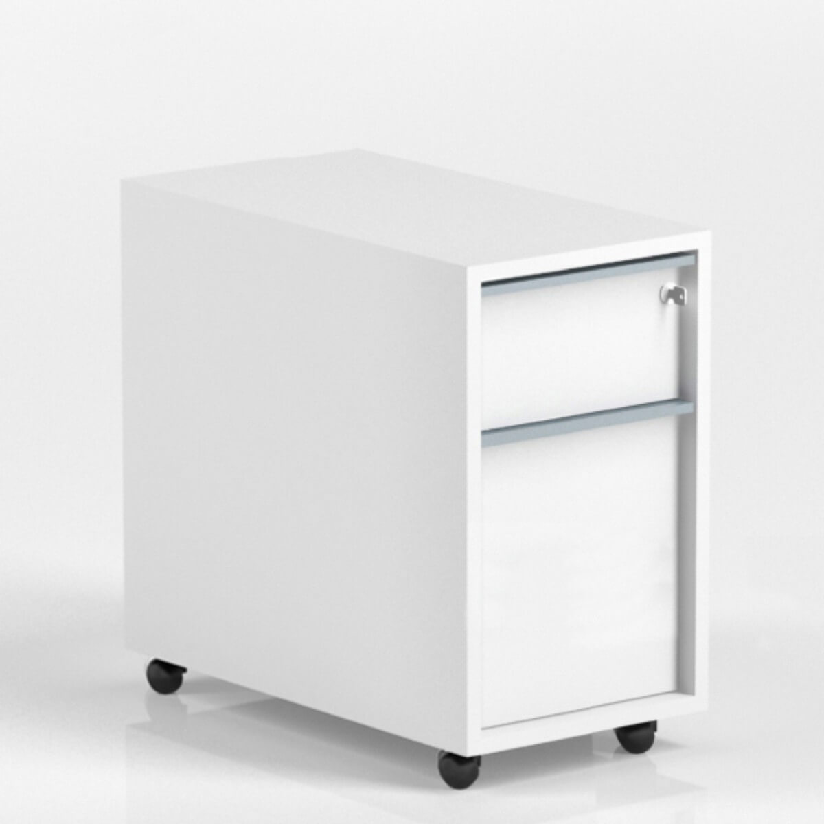 Nova W11.7" Mobile White Pedestal