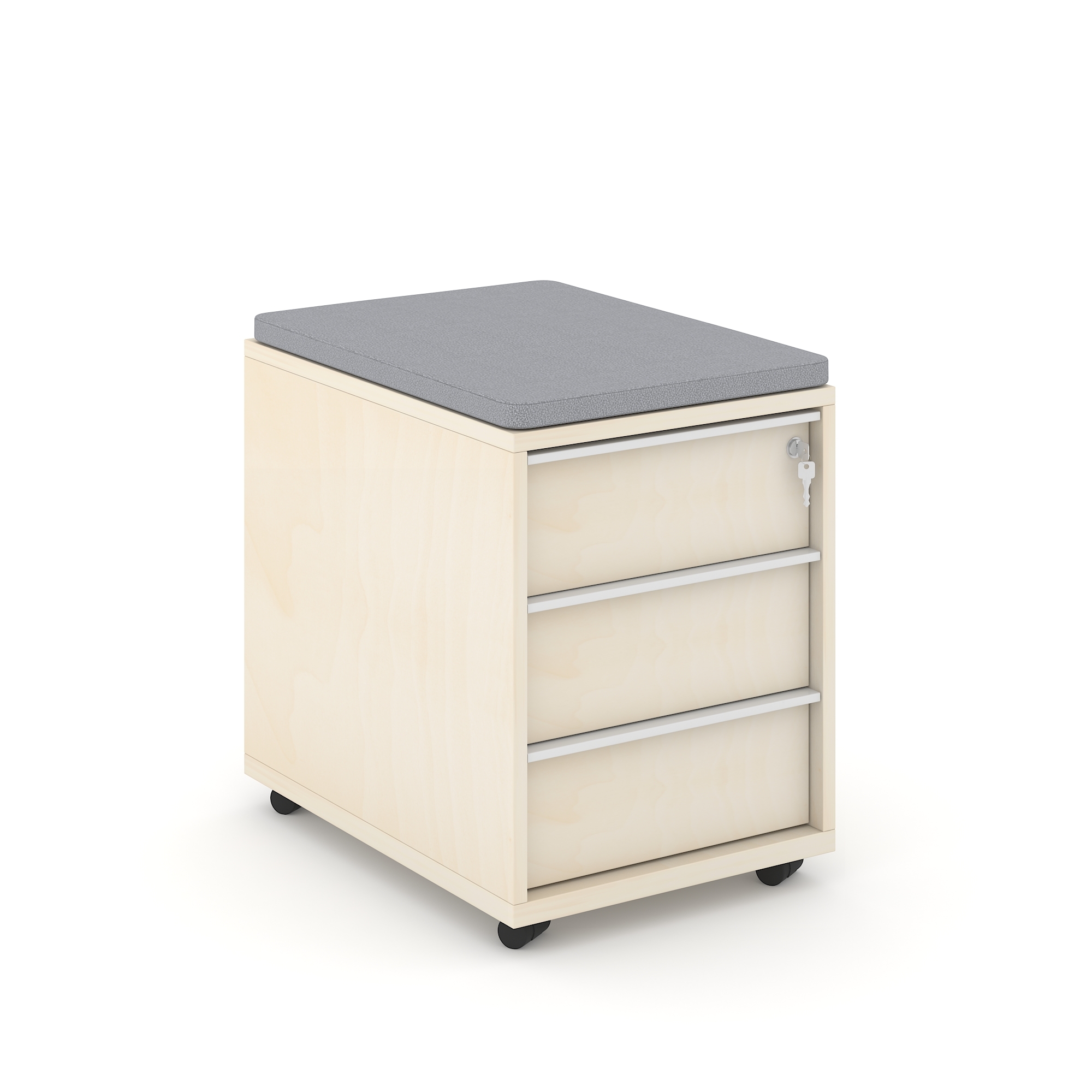 Nova W16.9" Ash And Grey Mobile Pedestal