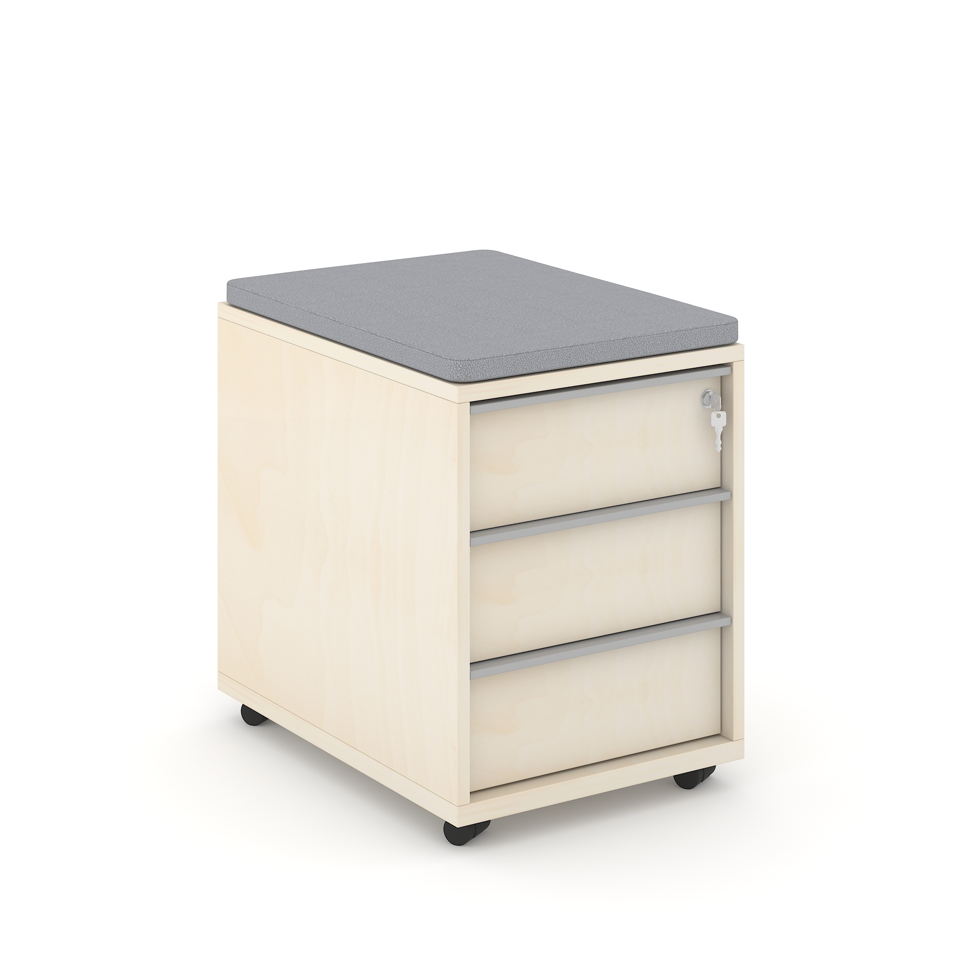 Nova W16.9" Ash And Grey Mobile Pedestal