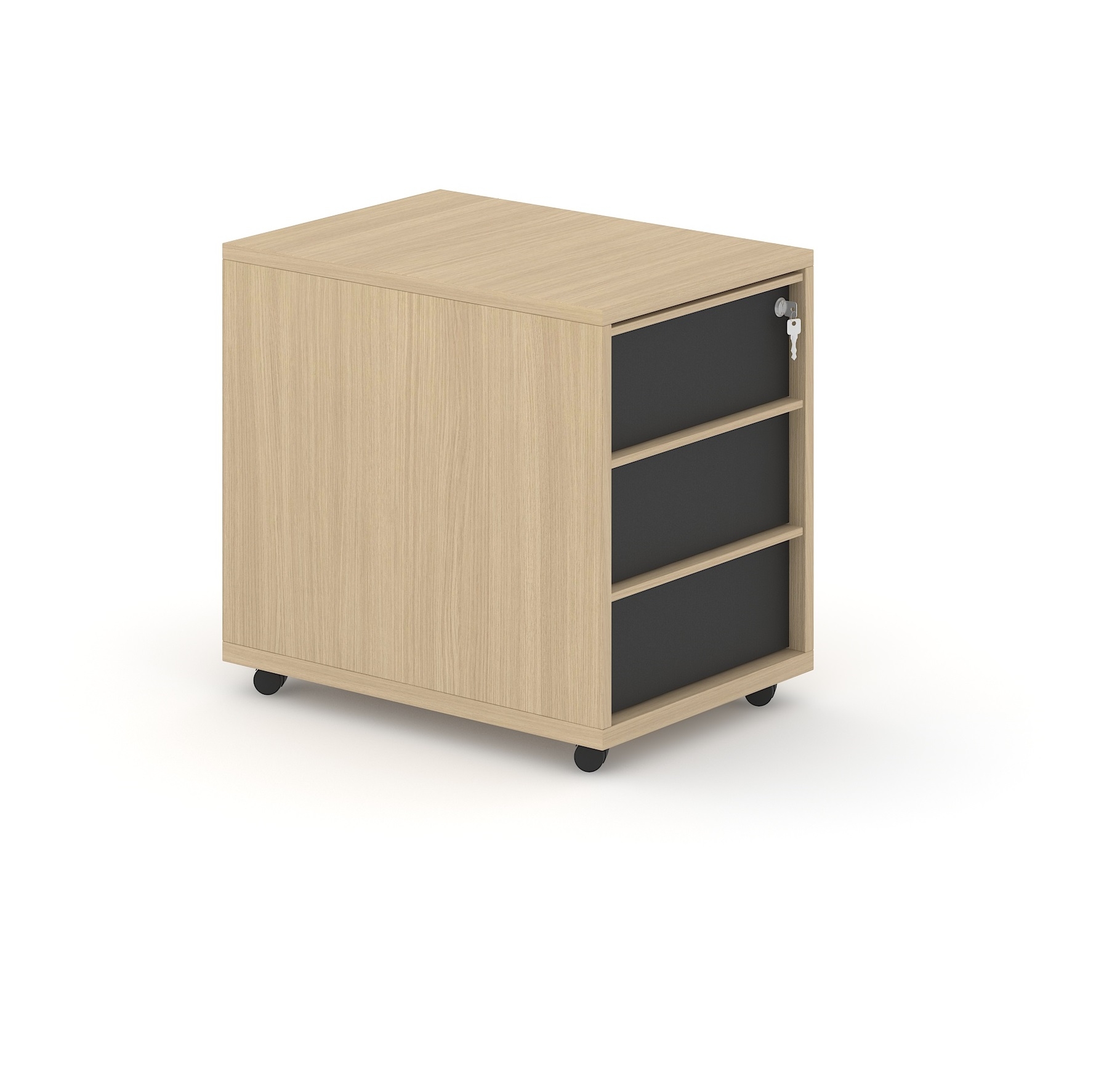 Nova W16.9" Whitened Oak Mobile Pedestal