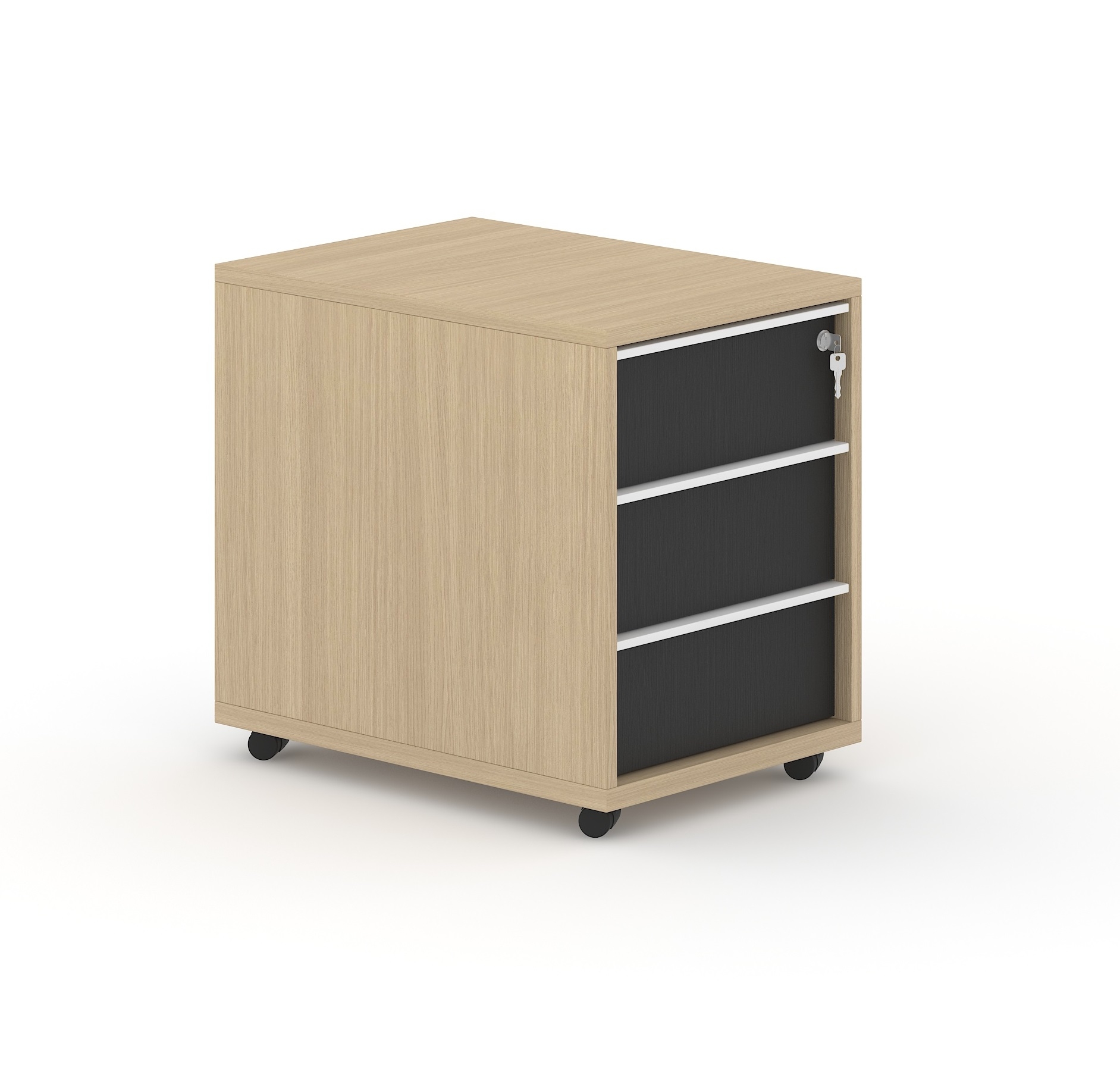 Nova W16.9" Whitened Oak Mobile Pedestal