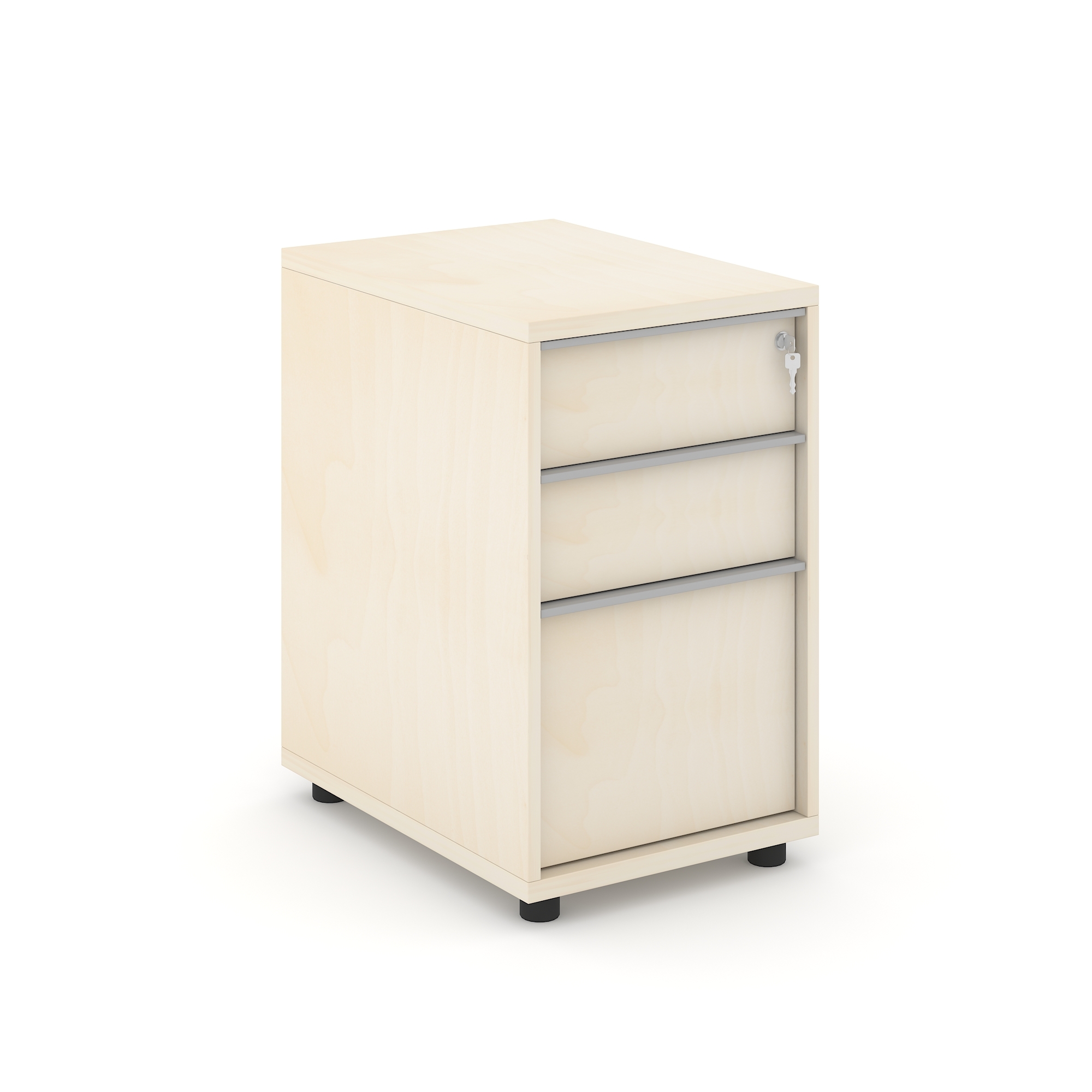 Nova Desk High Pedestal With 3 Drawers & Central Locking