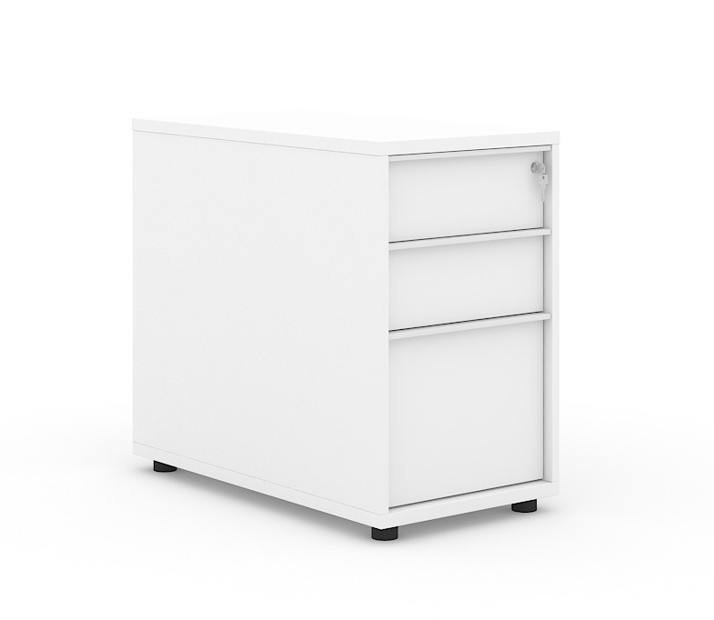 Nova Desk High Mobile Pedestal with three drawers