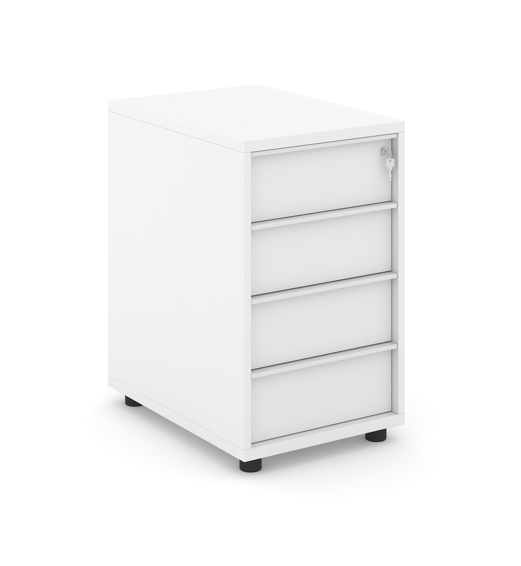 Nova Desk High White Pedestal