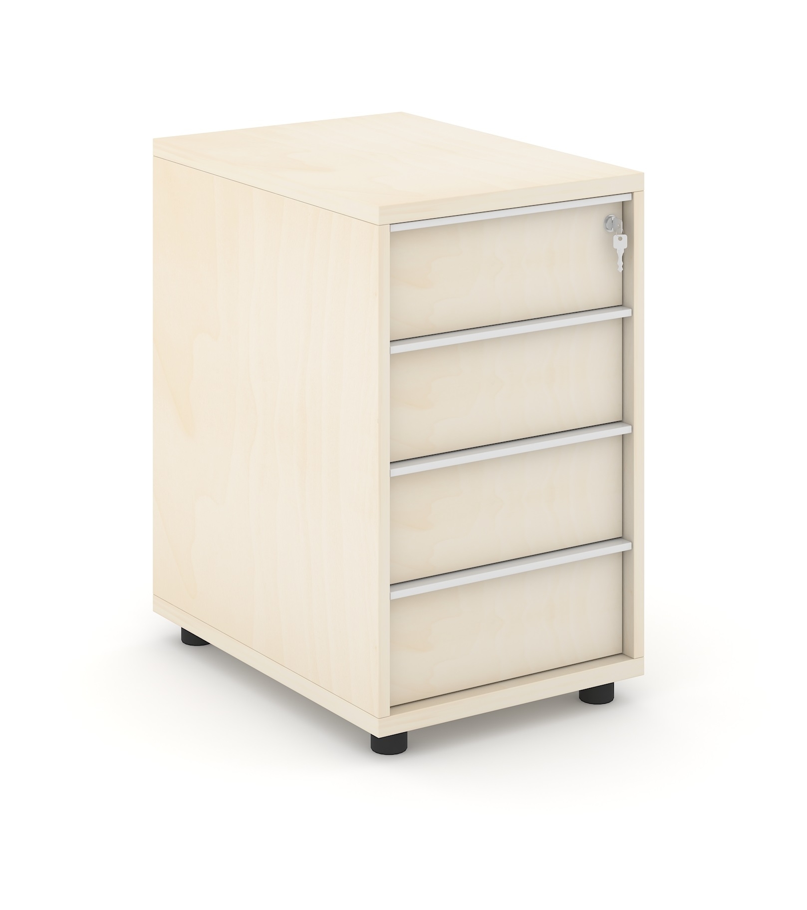 Nova Desk High White Sand Ash Pedestal