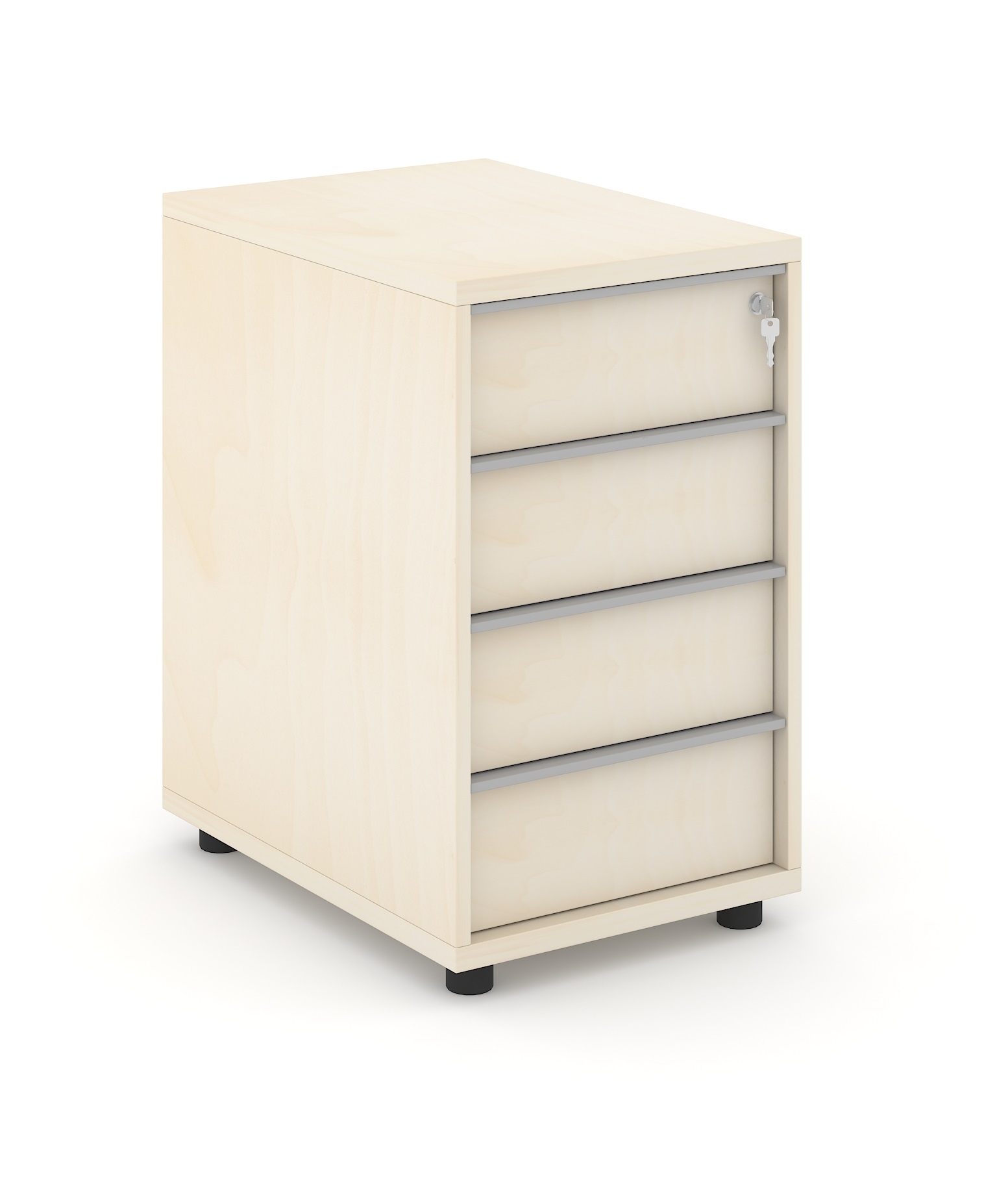 Nova Desk High White Pedestal by NARBUTAS