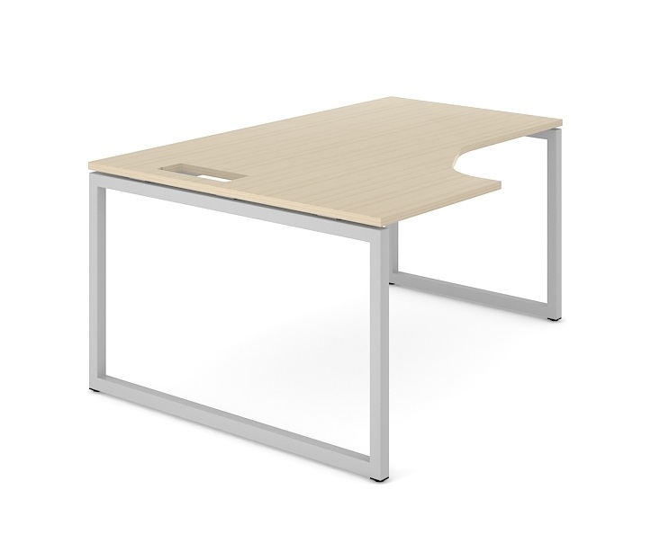 Narbutas Nova Wood desk with rounded corners