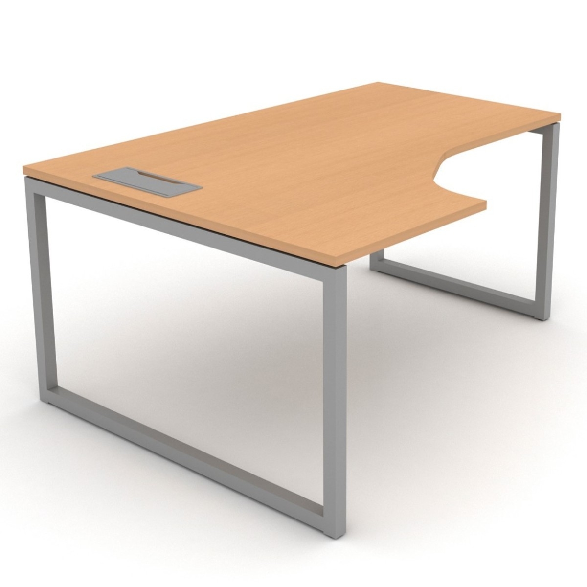 Nova O 70.8" Crescent Desk With Metal Frame