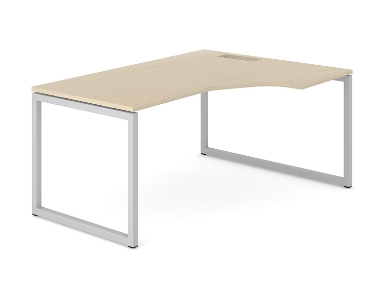 Nova O 55.1" Crescent Desk With Metal Frame