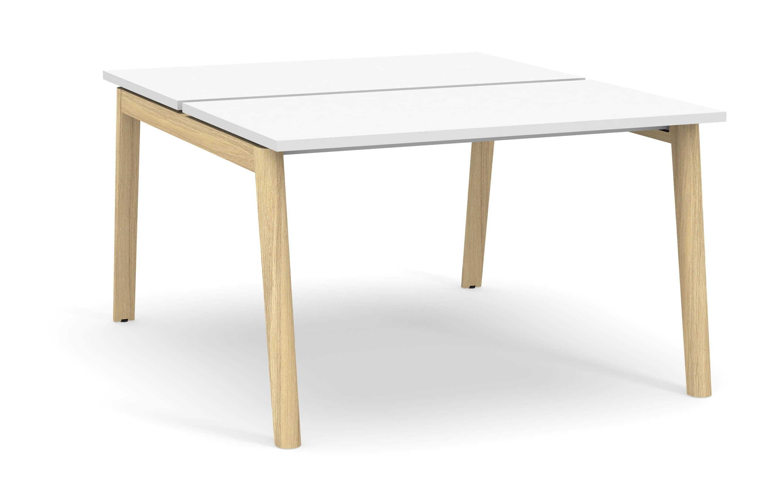 Nova Wood 55.1" Melamine Office 2-Desk Bench