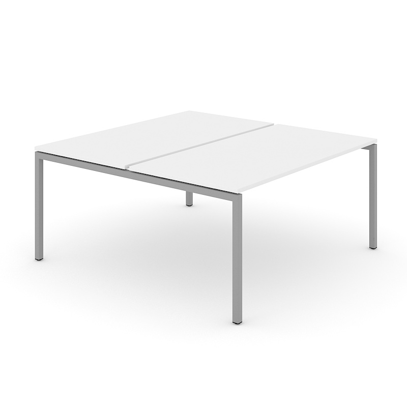 Nova U 62.9" Metal Frame Office 2-Desk Bench
