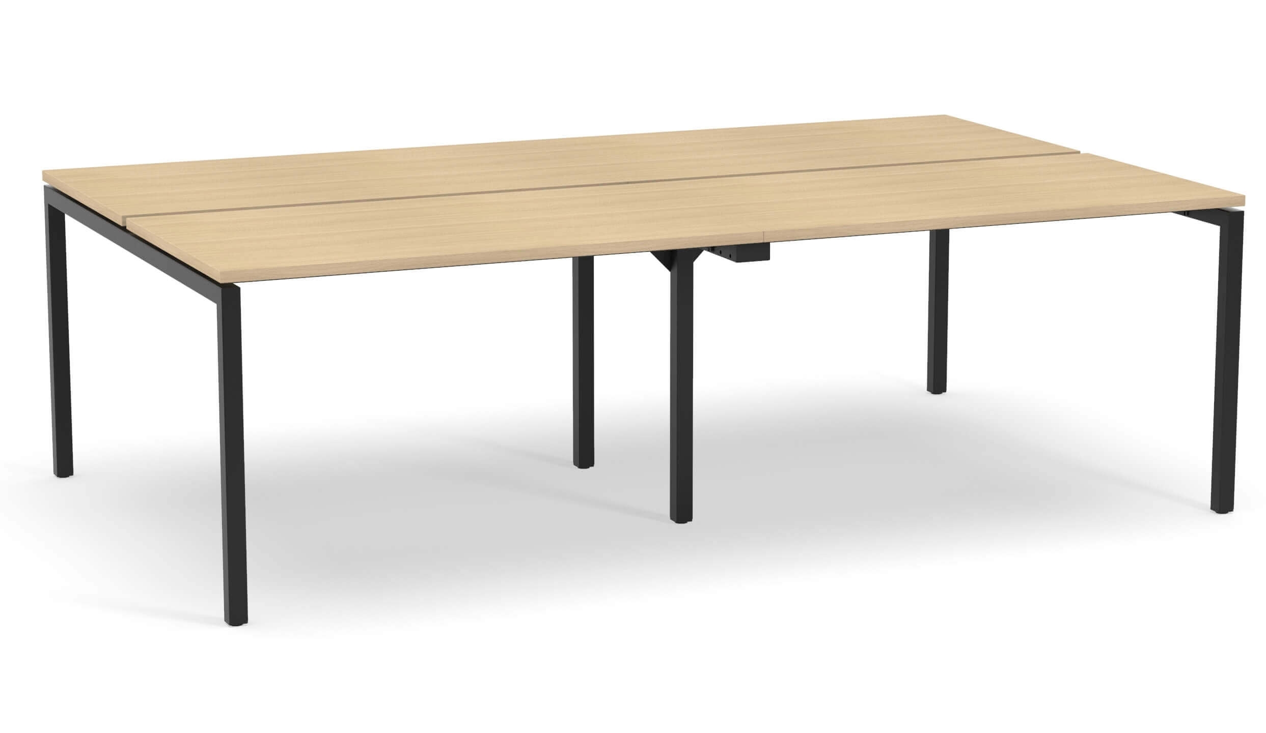 Nova U 141.6" Metal Frame Office 4-Desk Bench