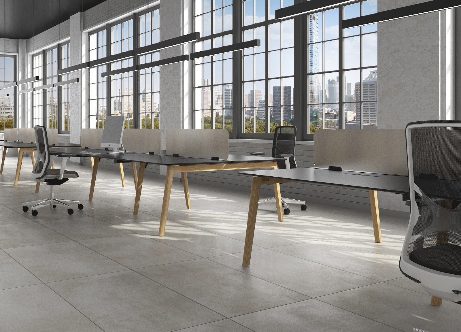 Nova Wood 62.9" Desk Bench