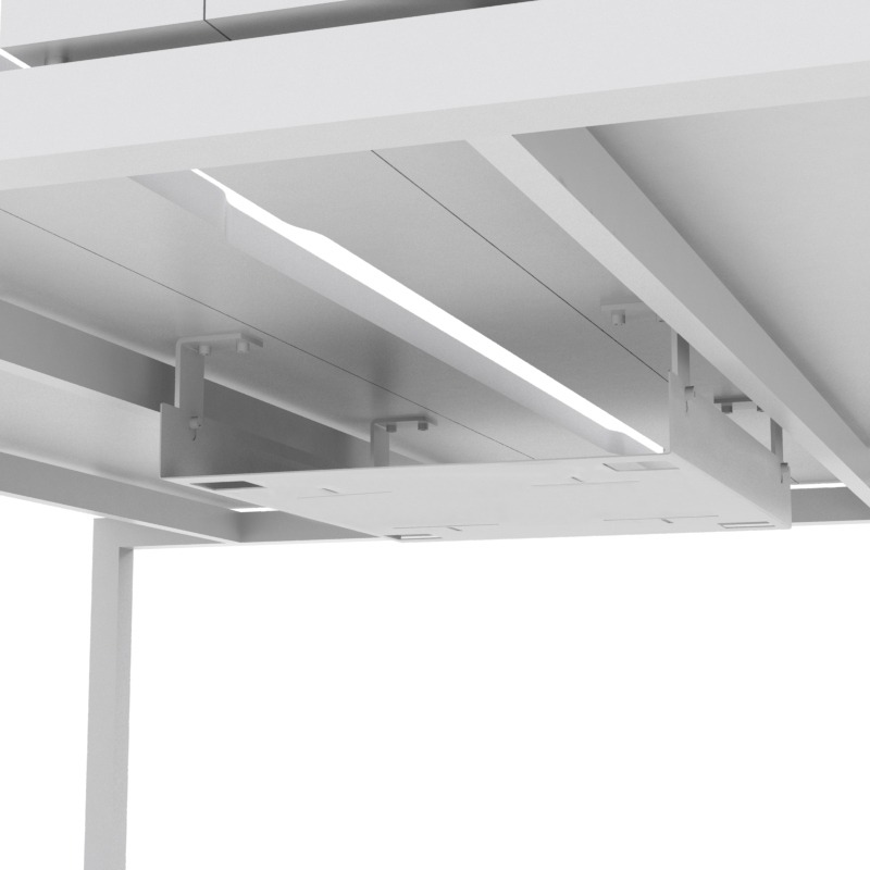 Nova O D64.6" Desk Cable Managment Tray Stand