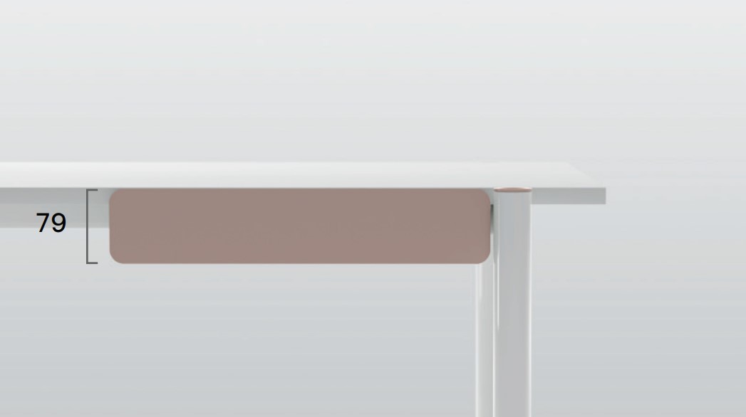 Zedo Single Office Desk for 1 Person w/Felt-Lined Metal Drawer