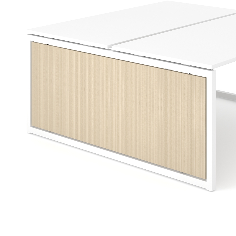 Nova O D56.7" Rectangular Office 4-Desk Bench w/4 Scallops