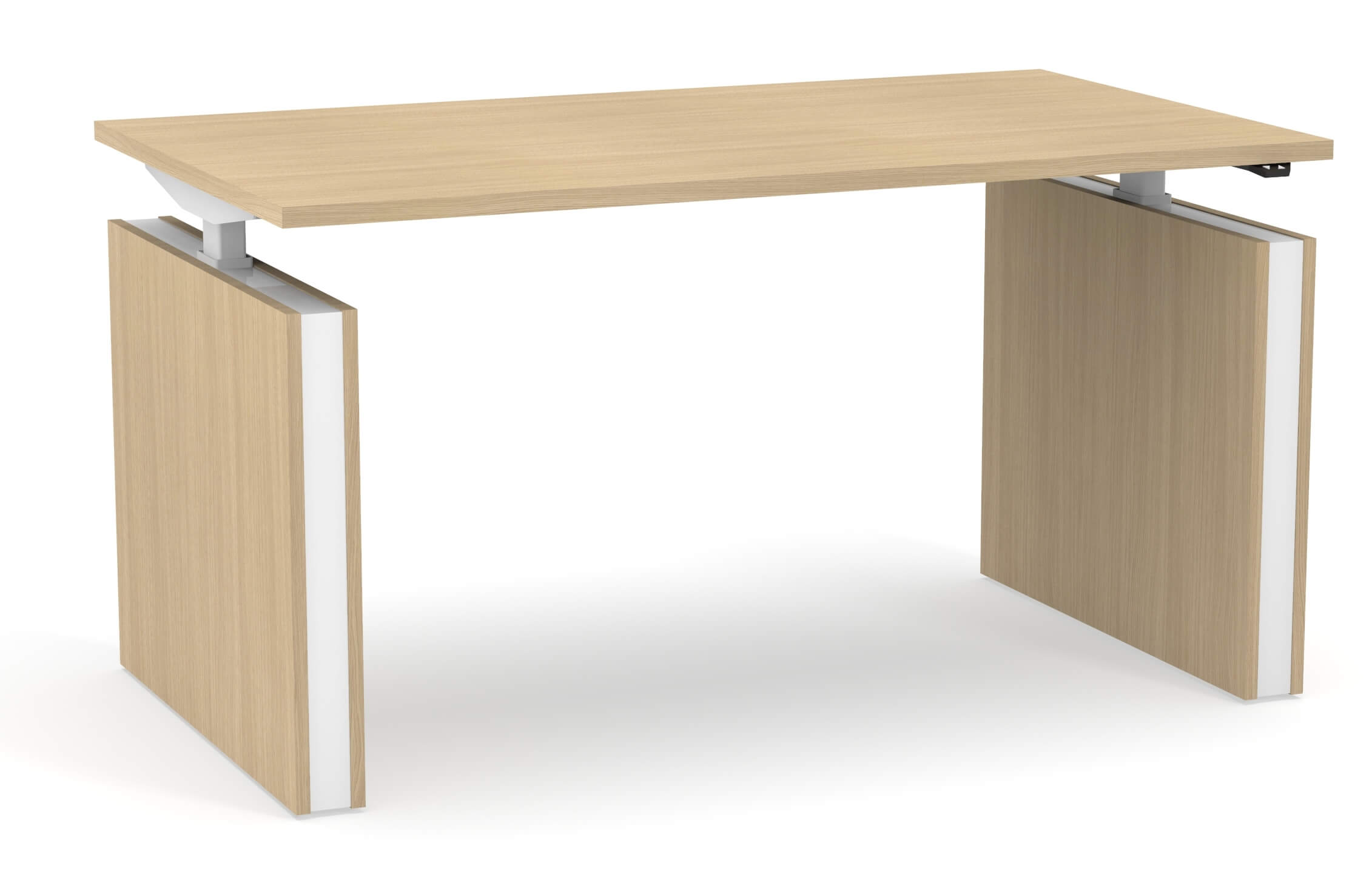 Motion 55.1" Electric Adjustable Office Desk w/3 Level Columns and Panel Legs