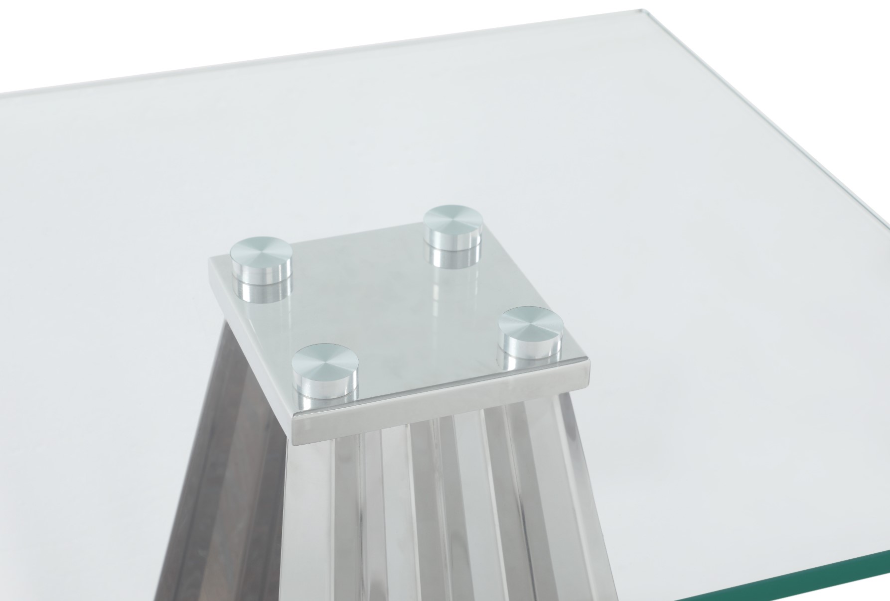 Dominique Glass Square Lamp Table