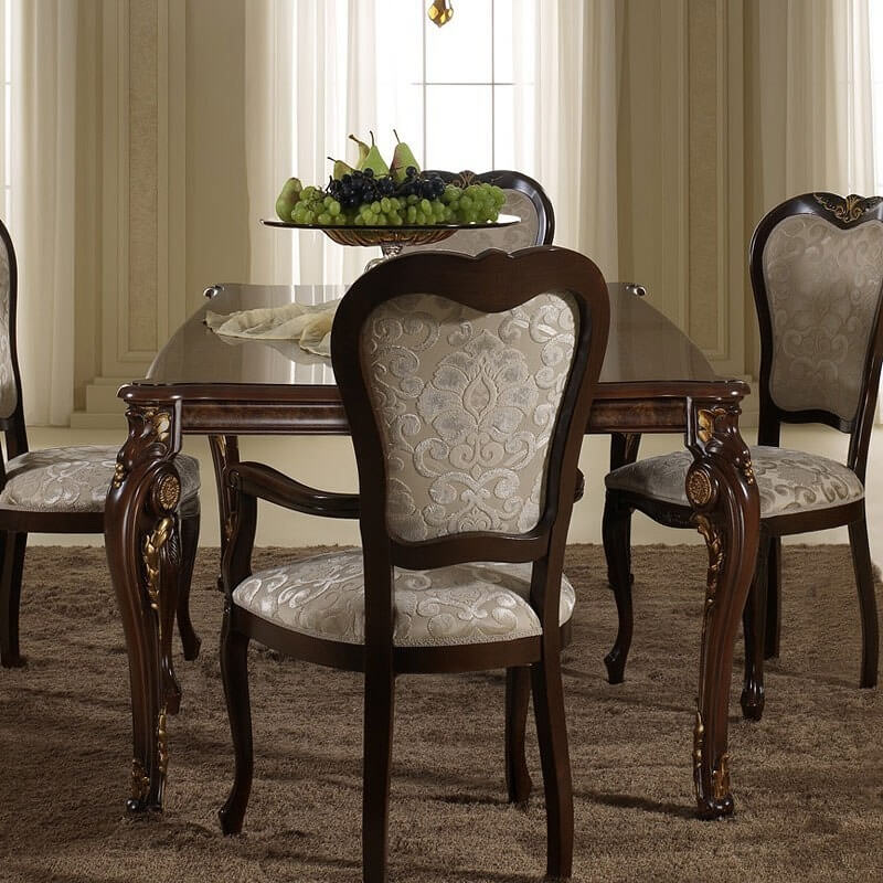 Donatello Classic Rectangular Wood Extendable Dining Table by ESF Furniture
