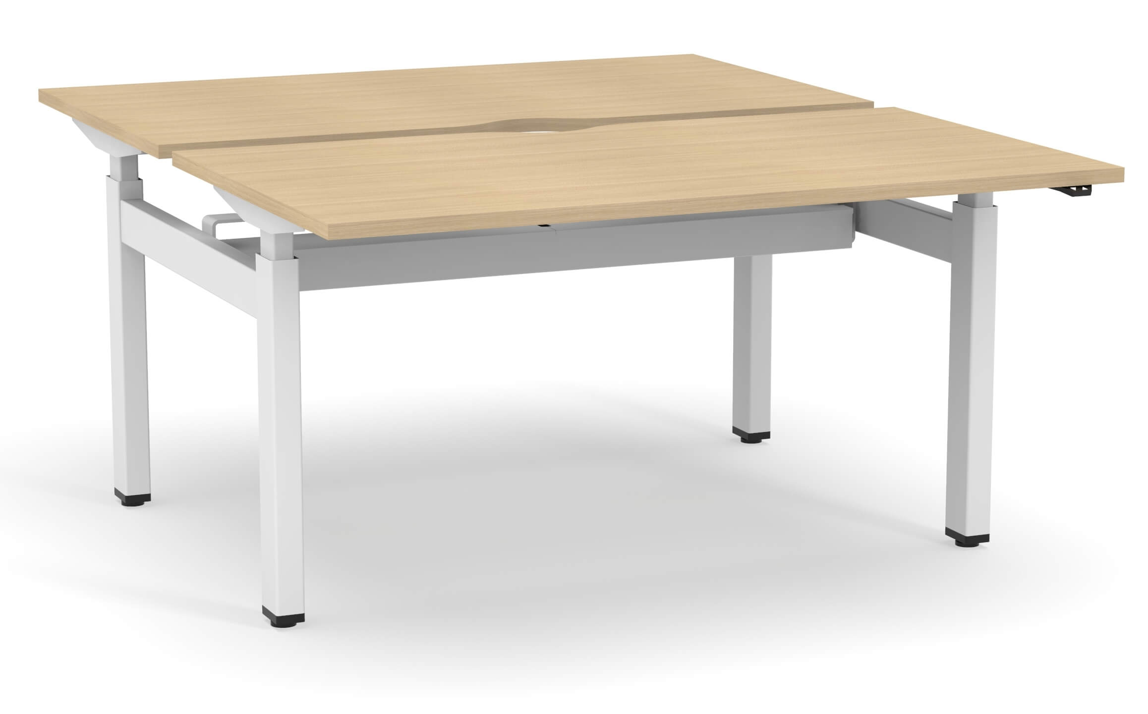 NARBUTAS Motion 55.1&quot Electric Adj 2-Desk Bench